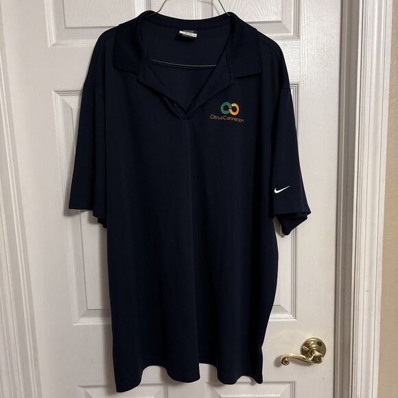 Nike Golf Dri Fit Navy Sport Polo Men’s Shirt Size 3XL / XXXL - Picture 1 of 10